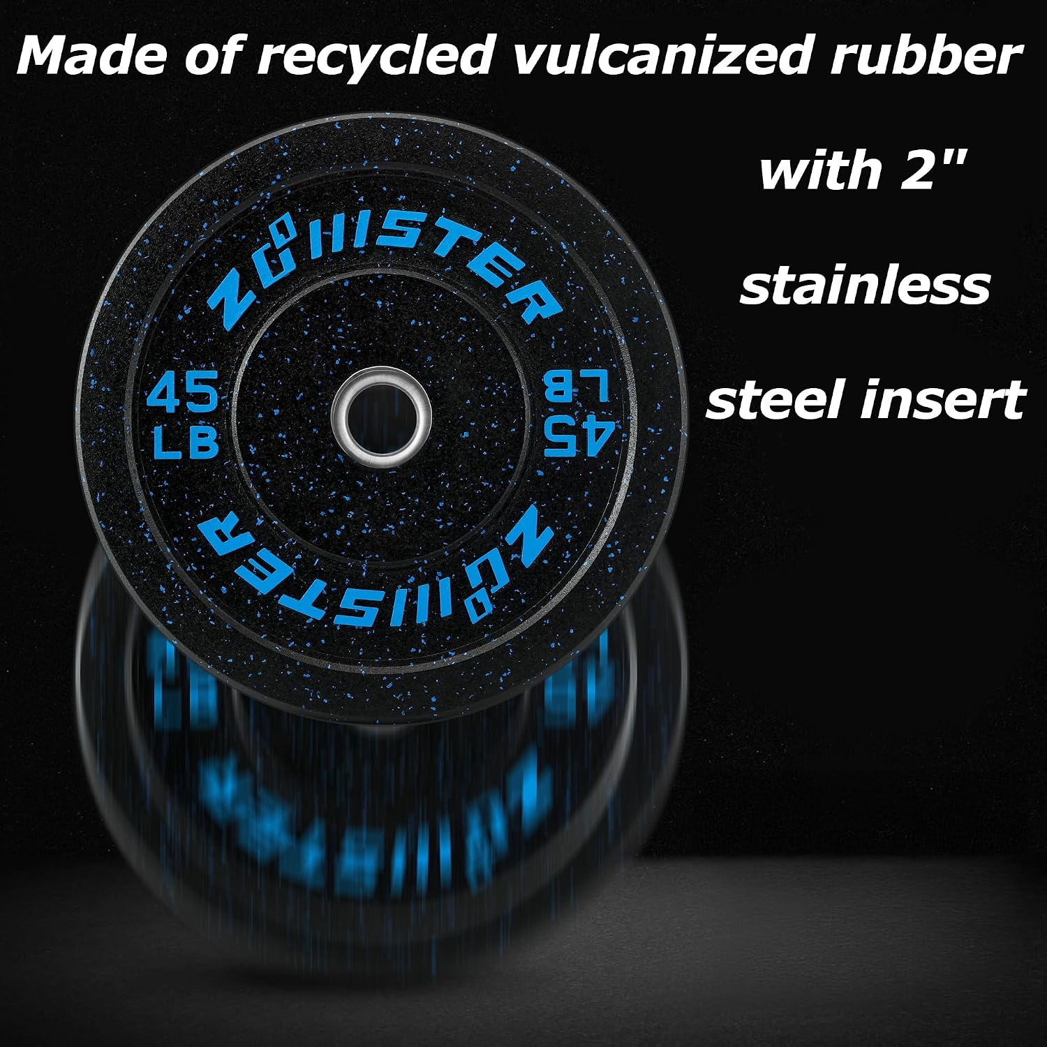 Bumper Plate Olympic Weight Plate High Bounce Bumper Weight Plate with Steel Insert Strength Training Weight Lifting Plate