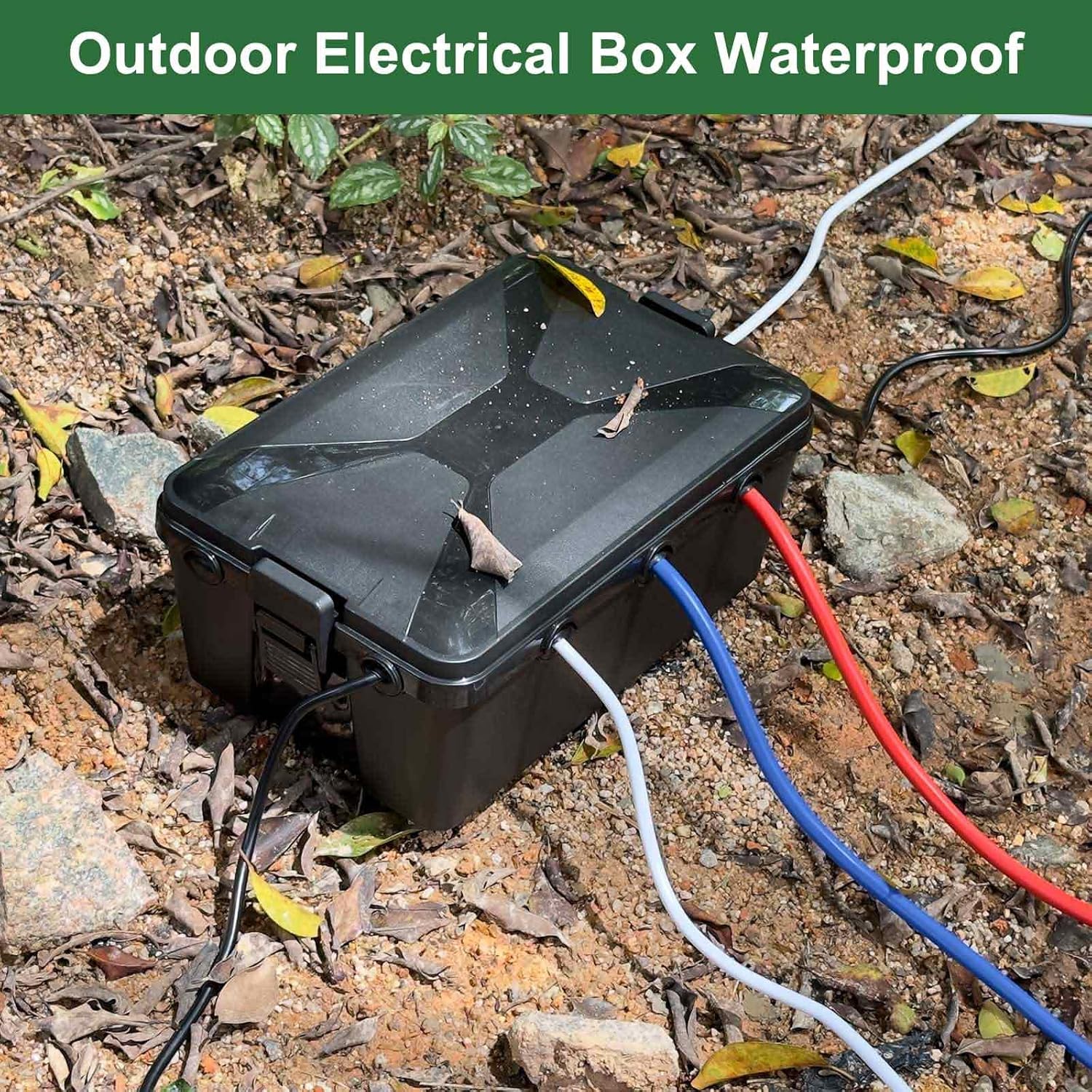 NineLeaf Large Outdoor Electrical Box Waterproof (12.5 x 8.5 x 5 inch), IP54 Extension Cord Cover Weatherproof+NineLeaf 10PCS 2 in 4 Out Lever Wire Nuts Connectors