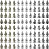 Favordrory 7mmx10mm Bullet Cone Spike and Stud Metal Screw Back for DIY Leather Crafts, 240 PCS Silver, Black, Bronze