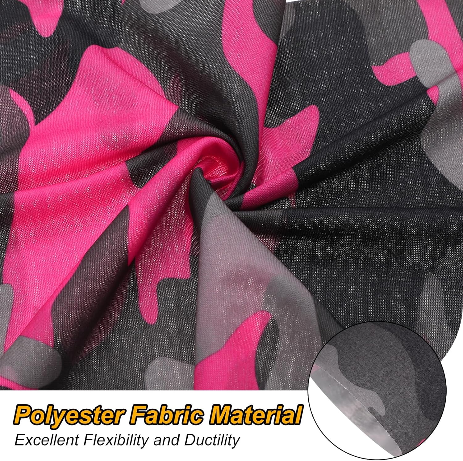 HARFINGTON 4pcs Summer Cooling Neck Gaiter Sun Protection Face Mask Fishing Neck Gaiter Sunscreen Breathable Bandana for Men Women, Camo P - Image 5