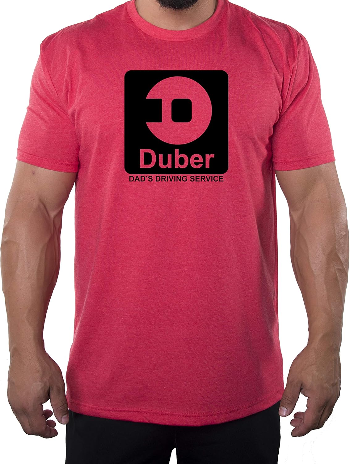 Duber Dad's Driving Service T-Shirt, Men's Graphic Tees, Funny Dad Shirts