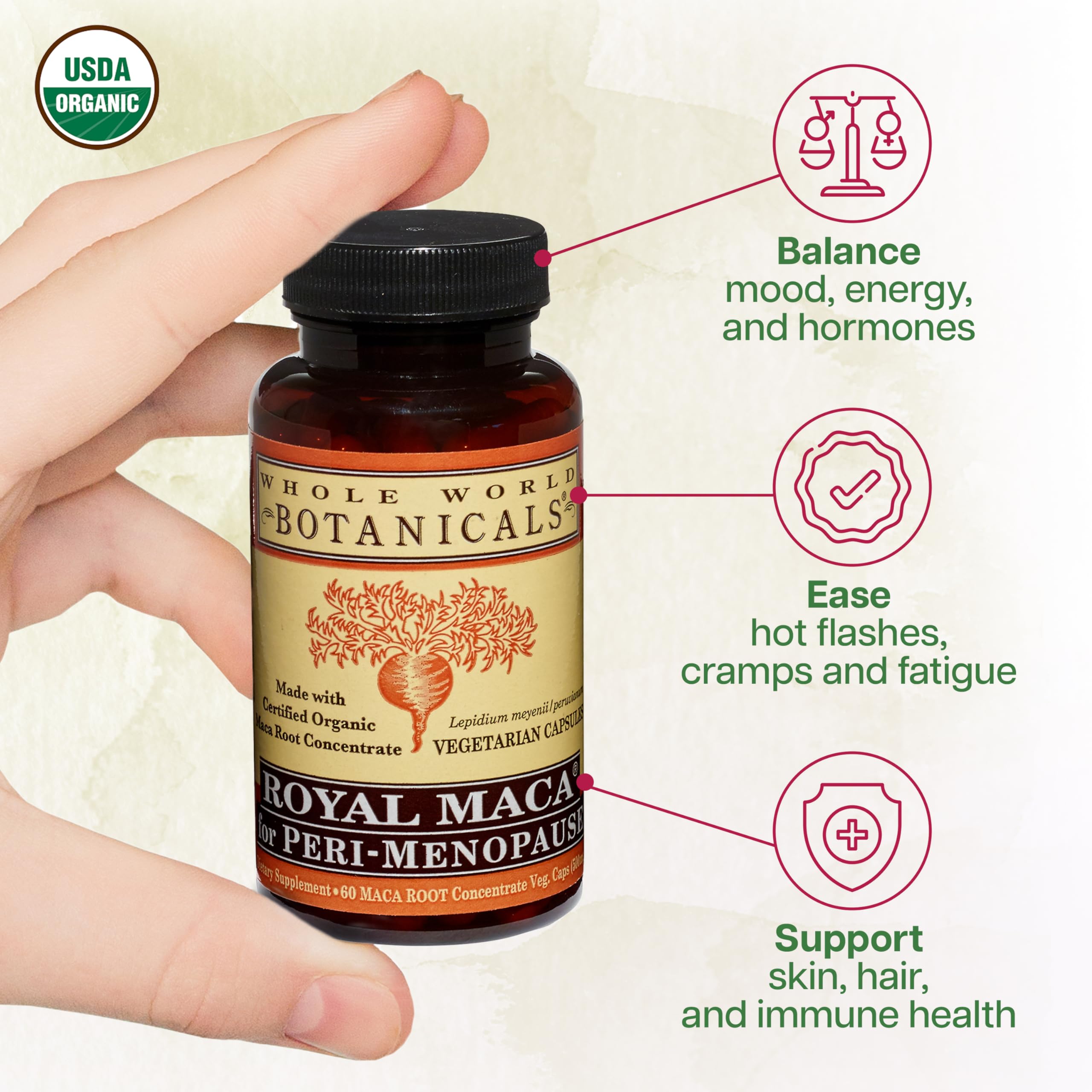 Whole World BOTANICALS Royal Maca for Peri-Menopause, 60 CT thumbnail 4