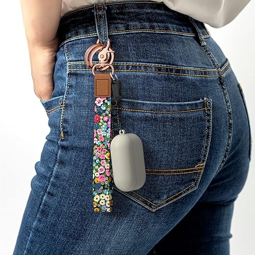 Miniatura 7 de Rimilak Llavero de pulsera, cordón de muñeca para mujeres y hombres, llaves de automóvil, insignias de identificación, tarjeta, cartera, cámara de