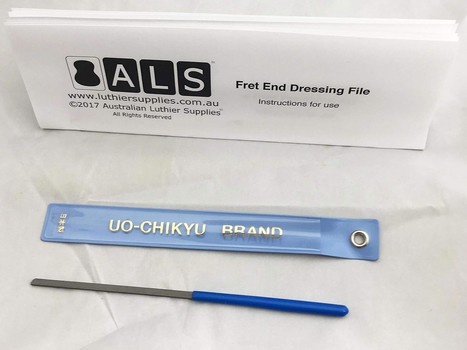 ALS Guitar Fret End Dressing File & Instructions - File by Uo-Chikyu Hiroshima Japan - Instructions by Australian Luthier Supplies