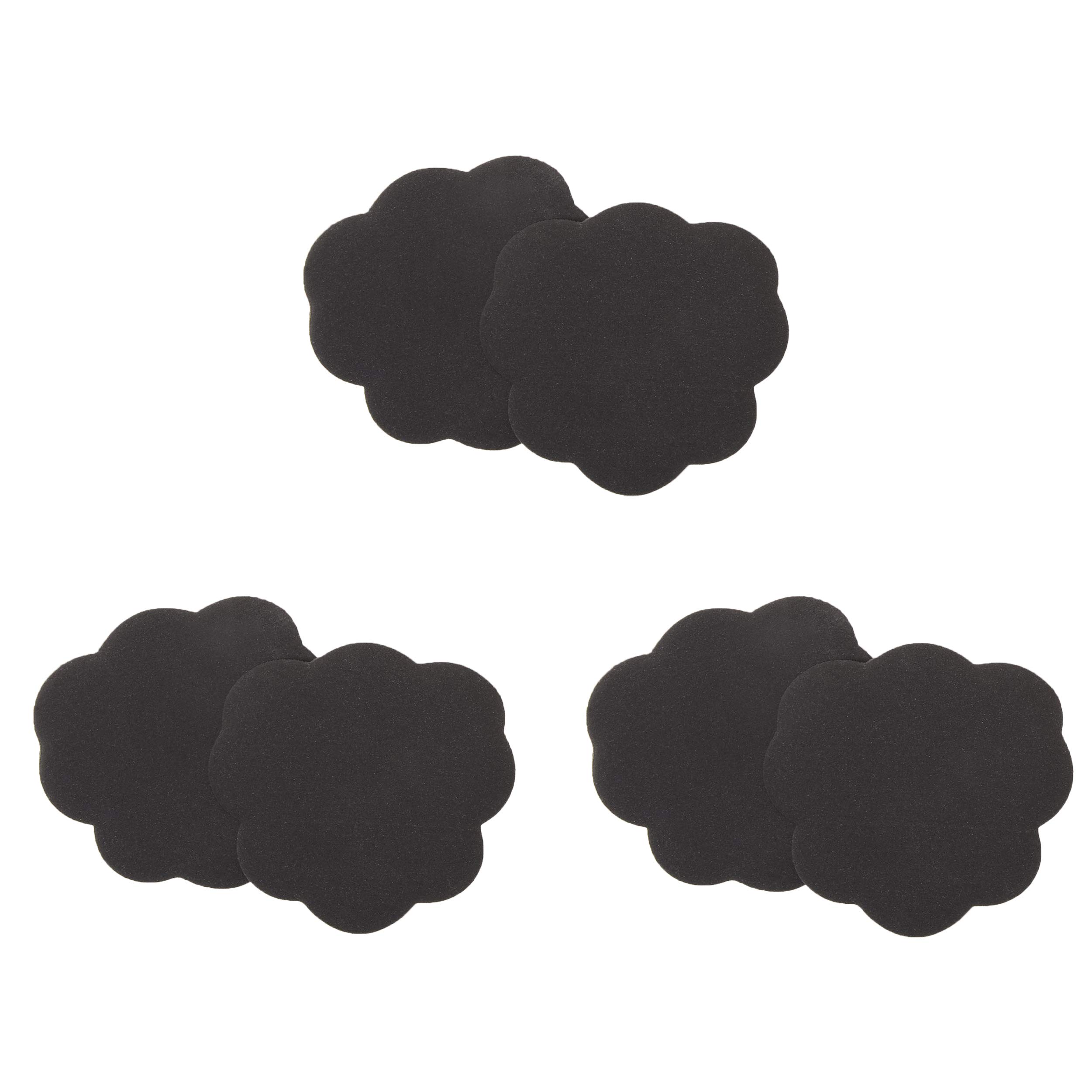 Foot Petals Black Iris Tip Toes, Triple Pack, Black Iris, 3 Pairs (6-Pack)