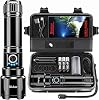 Blukar LED Torch Rechargeable, Ultra High Lumens Super Bright Torches - Adjustable Focus,5 Modes,5000 mAh Long Lasting,IP67 Waterproof,Powerful Handheld Flashlight for Camping,Hiking,Emergency-Black [Energy Class A+++]