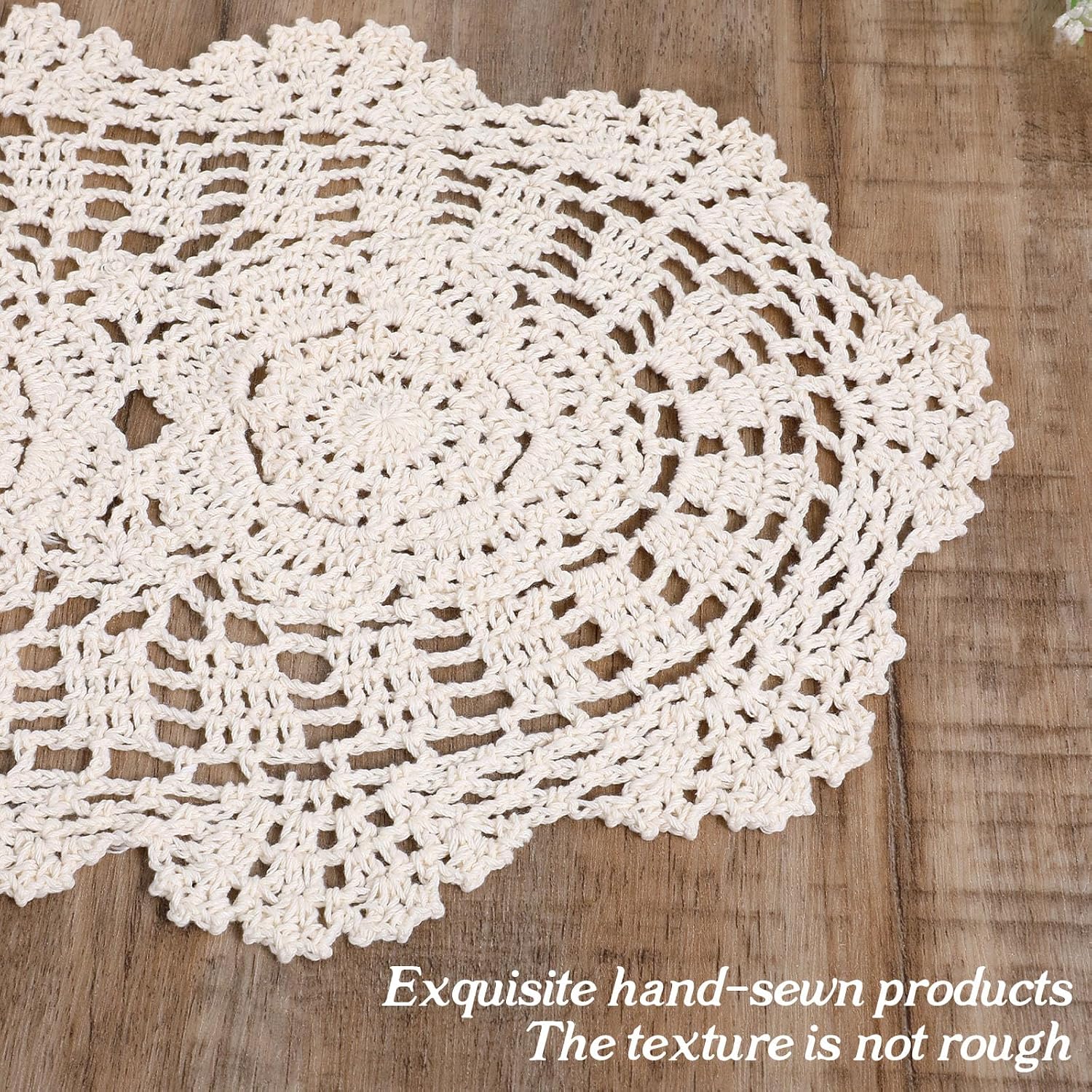 2 PCS Crochet Doilies for Tables