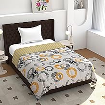 Fresh From Loom Reversible Blanket Cover/Quilt Cover/Rajai Cover/Comforter Cover Super Soft Microfiber Cotton Single Bed Duvet Cover with Zipper, (60 x 90 inch, Pack of 1)