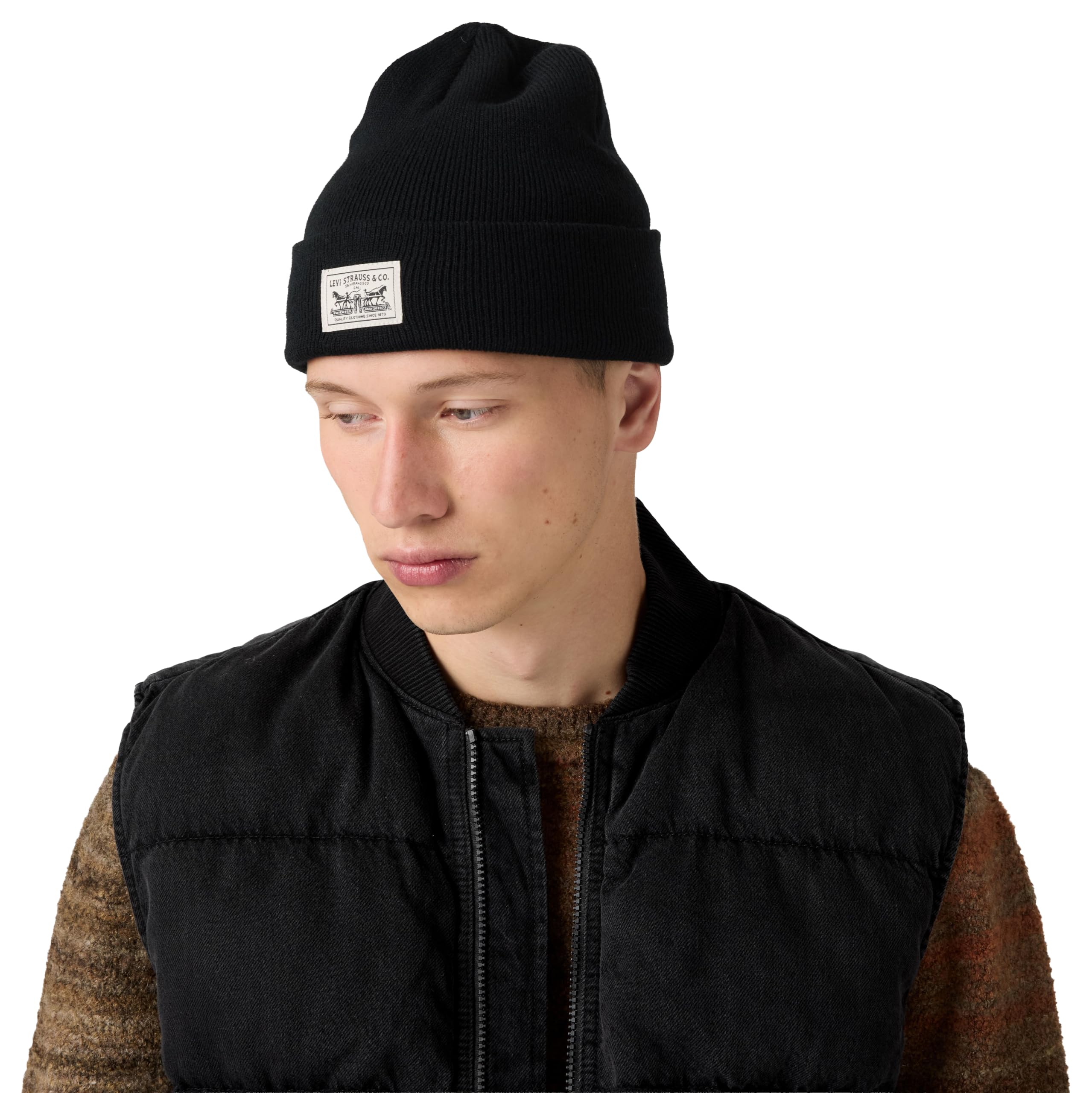 Levi's Herren Anthracite Night Beanie-Mütze Embarcadero Beanie