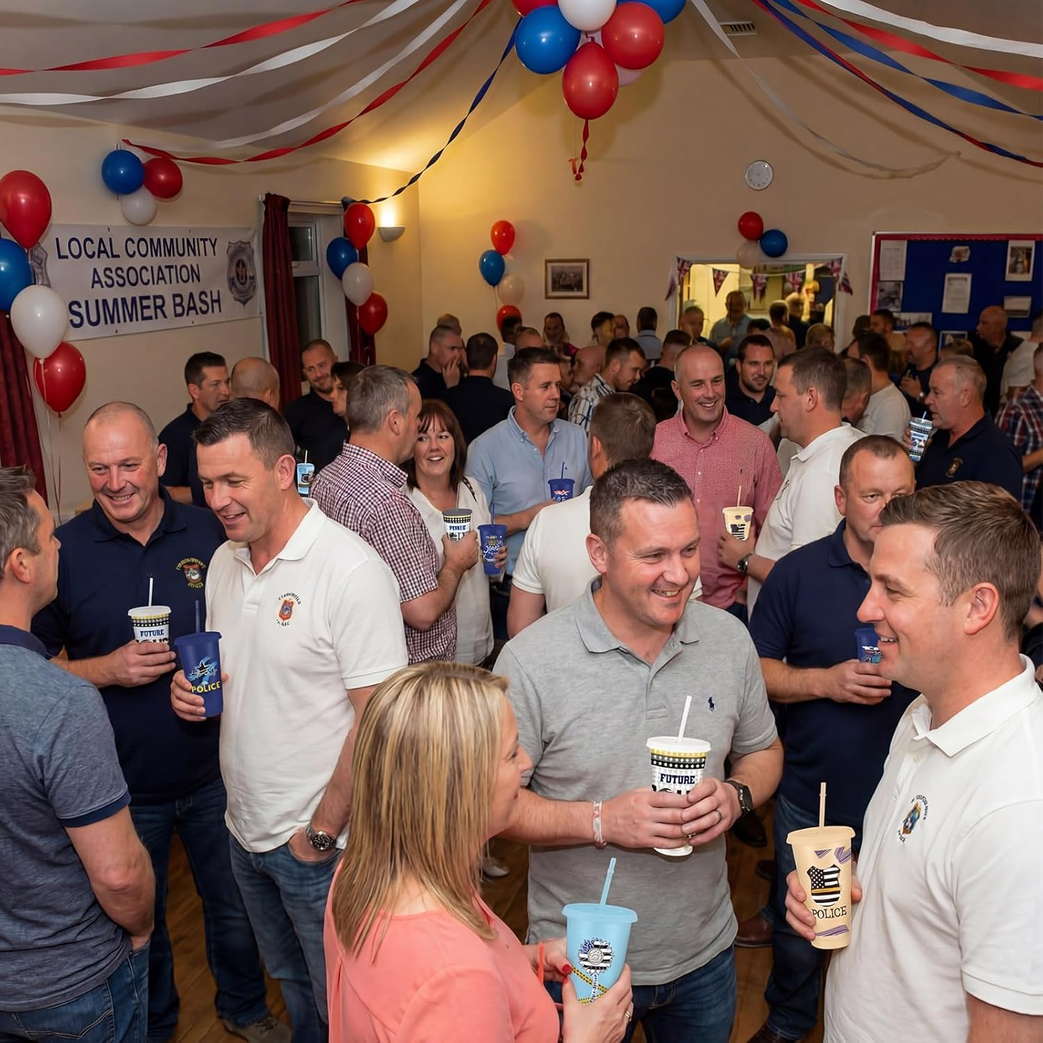 24 Pcs Police Officer Gifts Bulk Plastic Police Tumbler with Lid and Straw 24 oz Reusable Cups Water Bottle Coffee Cups for Academy Graduation Gifts Men Dad Husband Fathers Day Birthday Party