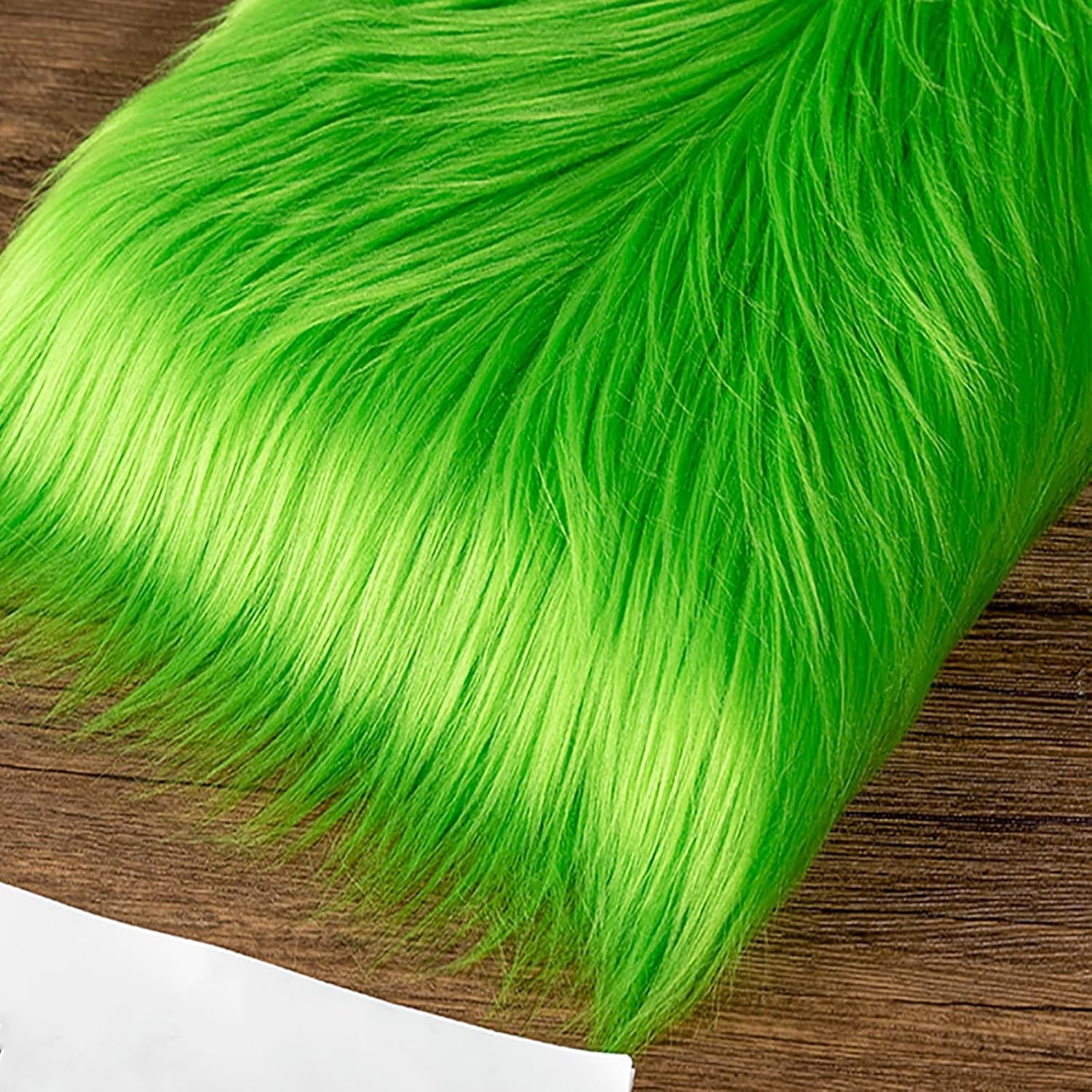 Shaggy Faux Fur Fabric Soft Fake Fur Material for Cosplay Costume Craft Supply Decoration Cushions Decorations(9 Green)