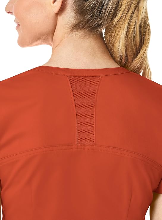 Maevn EON Back Mesh Panel Shaped V-Neck Scrub Top
