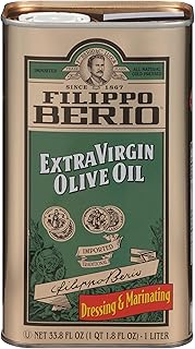 Filippo Berio Cold Pressed Extra Virgin Olive Oil, 1 Liter Tin (33.8 Oun...