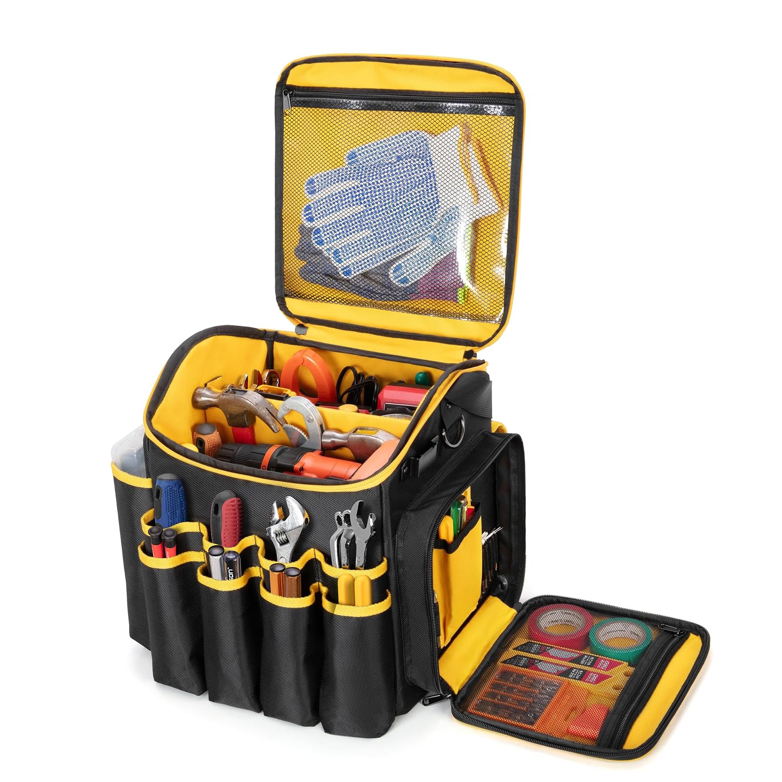 Zepfjhe Reinforced Utility Bag With Customizable Sections Safeguarding Your Equipment During Transport Shoulder Tool Pack