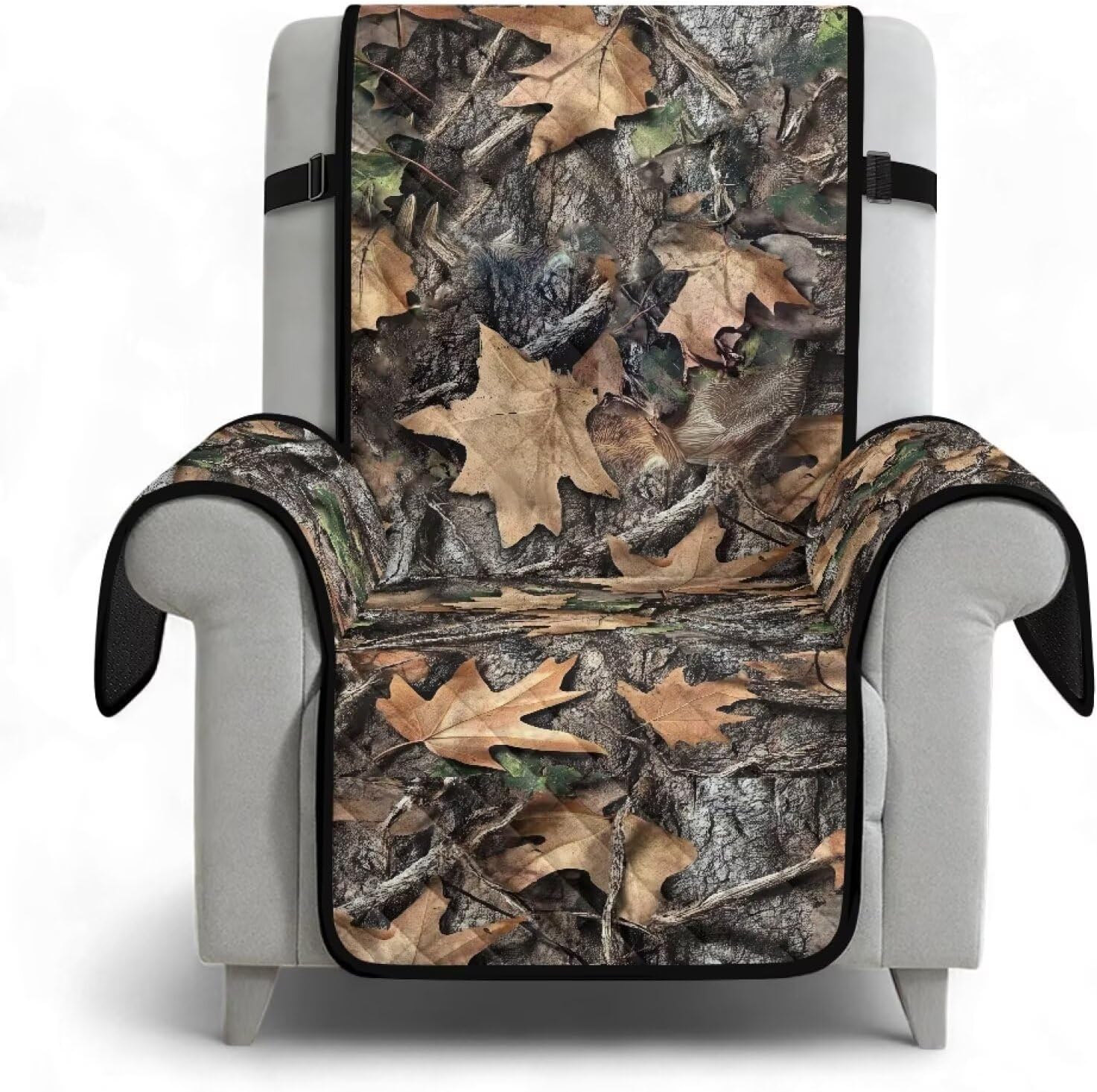 ZDCUSTOM Recliner Chair Cover Camo Hunting Print Recliner Covers with Pockets Reclining Sofa Slipcovers Stretch Furniture Protector for Home Couch Sofa Living Room