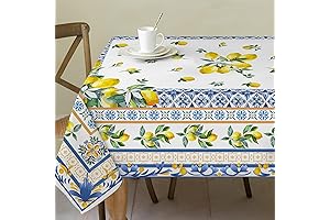 Exquisite Italian Lemon Tablecloth: Adorn Your Table with Mediterranean Charm