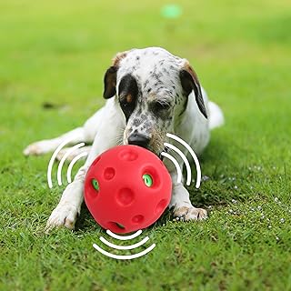 Dog Giggle Toy Pet Playing Wobble Ball With Sound, Zip-zip Ball