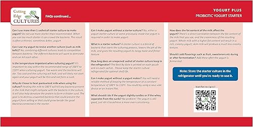 Miniatura 4 de Cutting Edge Cultures Yogurt Plus probiótico L. Reuteri B. Longum L Plantarum Starter 0.14 oz 4 paquetes