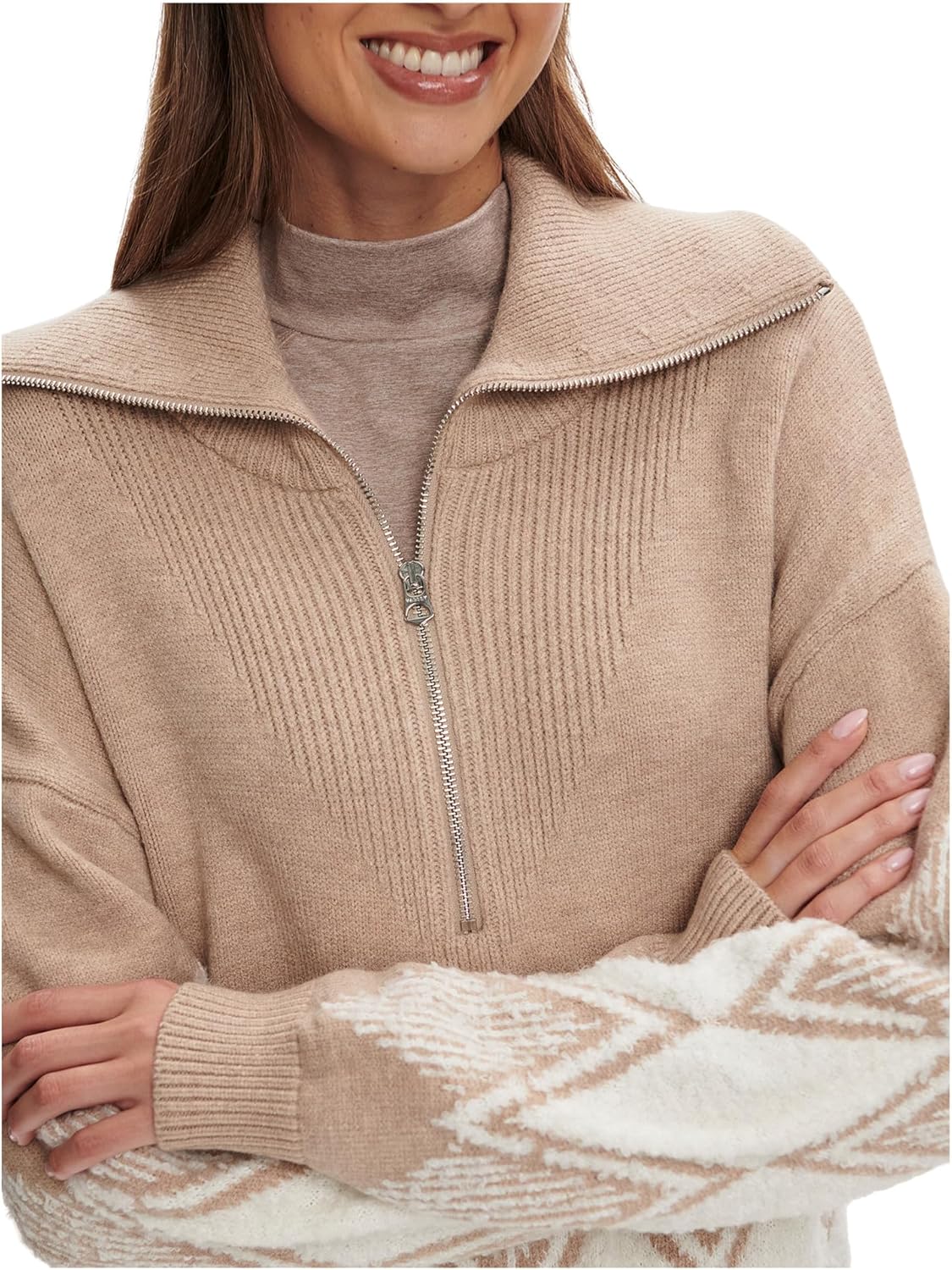 Varley Womens Betty Jacquard 1/2 Zip - Image 3