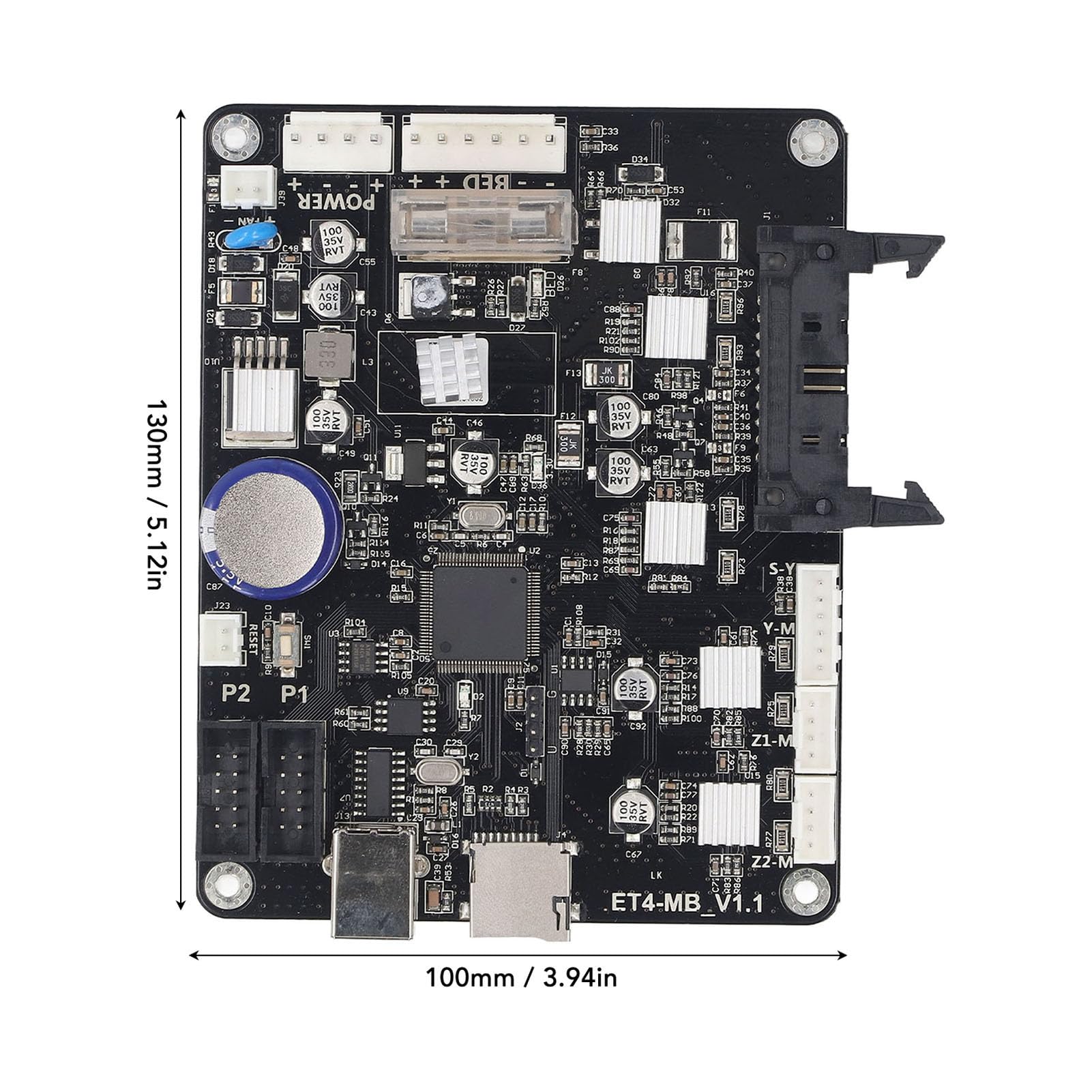 8-35V 32 Bits Chip de Brazo de Alta Velocidad Tablero de Control de Impresoras 3D 2 Capa de la Placa Lógica Múltiple de Guardia para ANET ET4, Placa Base de la Impresora 3D, Admite Impresión Fuera