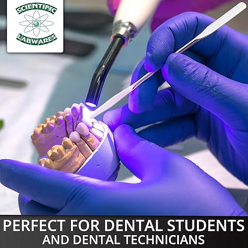 Miniatura 7 de Lab Micro - Espátula de doble extremo, redondaafilada, extremos planos 1.969 in x 0.354 in, 7.0 in de largo, acero inoxidable