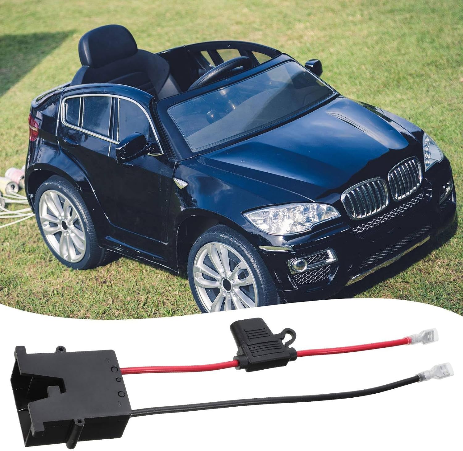 Weewooday 2 Pcs Wire Harness Connector Compatible Wheels Power Battery | Replacement 12 Volt SLA Battery Wiring Harness, 12 AWG Wire with 6 Safety Fuse, for Ride on Car