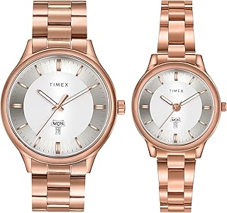 TIMEX Analog Watch for Pair with Round Dial & Water Resistant Couple's Wrist Watches