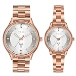 TIMEX Analog Watch for Pair with Round Dial & Water Resistant Couple’s Wrist Watches