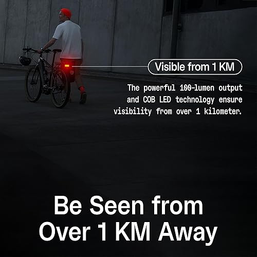 Miniatura 7 de Knog Blinder Link - Luz trasera de 100 lúmenes, 50 horas de funcionamiento, indicador de batería baja, potente luz para bicicleta