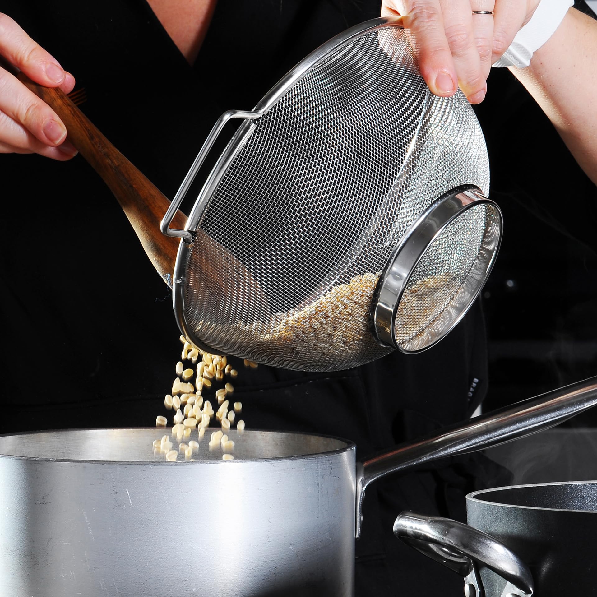 Colapasta In Acciaio Inox Ø20cm - Con Base D'Appoggio, Per Pasta, Riso E Verdure - Foto 11
