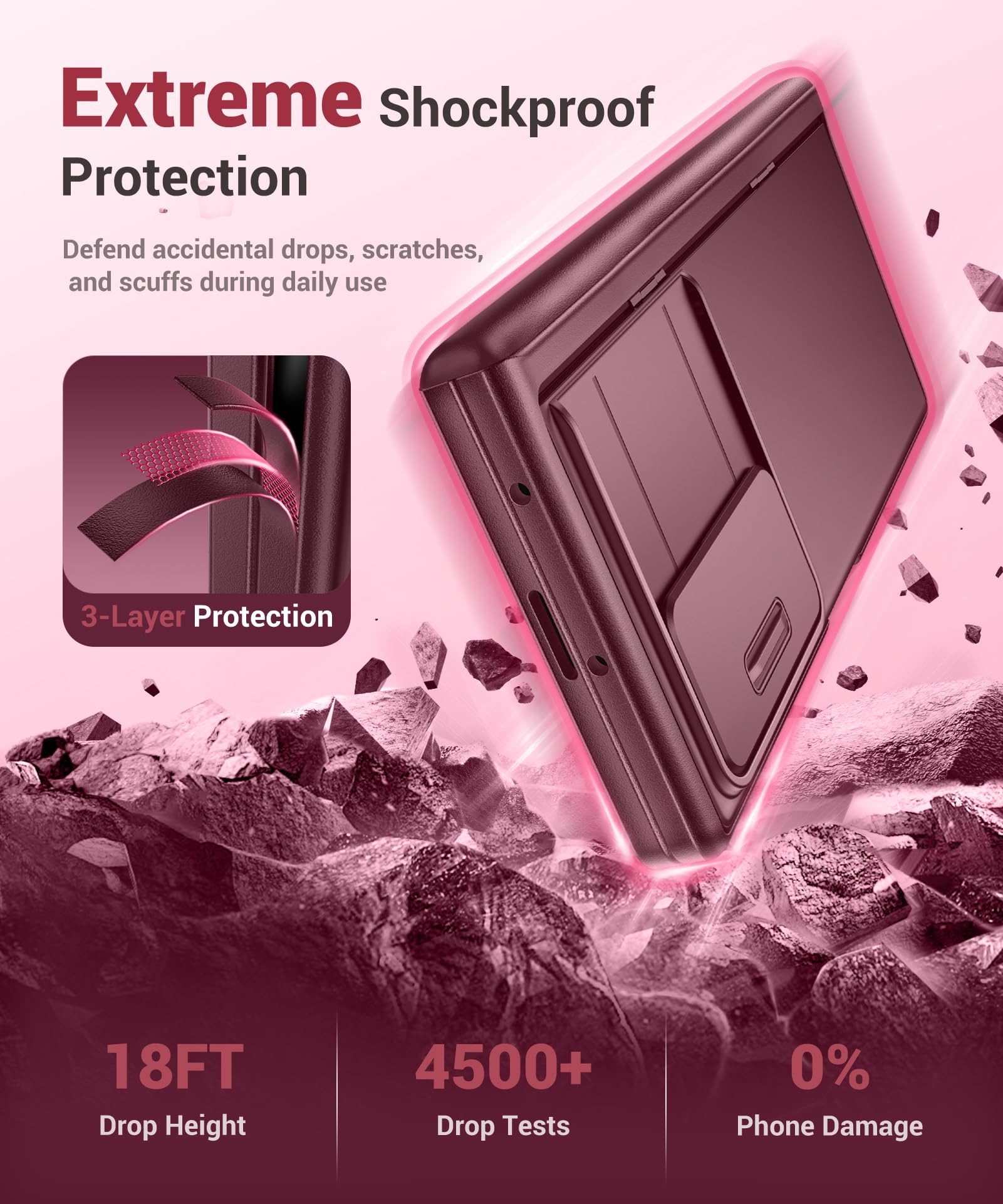 BERFY Custodia per Z Fold 8 Ultra, schermo privacy integrato e cavalletto