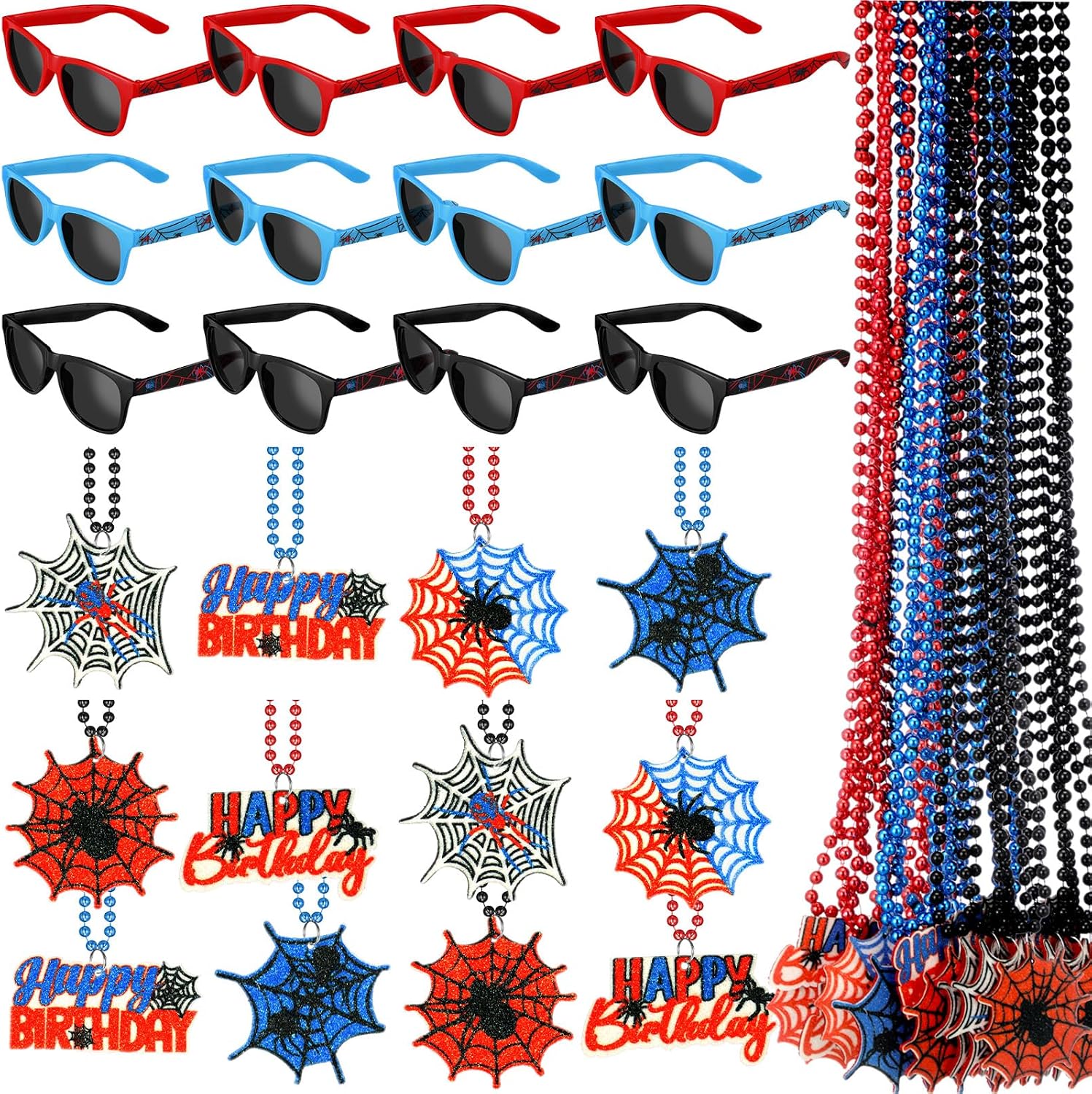 Ecally 24 Pcs 80s 90s Hip Hop Costume Jewelry Rapper Sunglasses Gold Chain for Women Men Gold Chain Necklace Costume Accessory