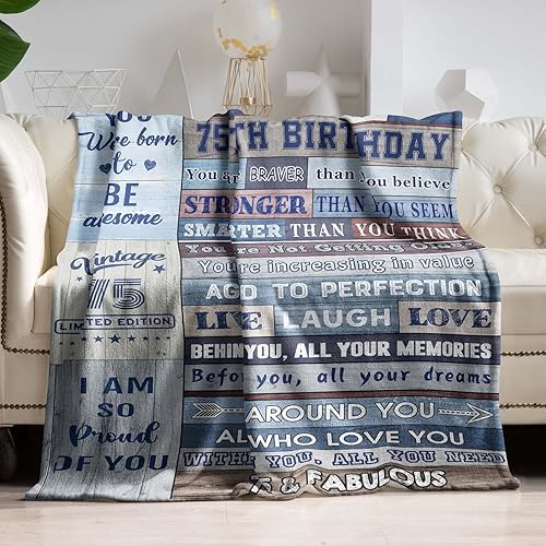 Miniatura 6 de Regalos de feliz cumpleaños número 100 para mujeres y hombres, regalos de cumpleaños número 100 para hombres, manta de decoración de cumpleaños