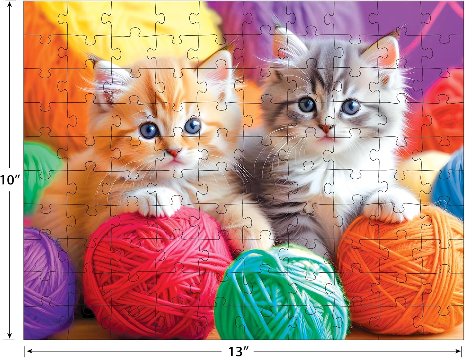 RoseArt - Kodak Premium - Fuzzy Yarn Balls - 100 Piece Jigsaw Puzzle for Adults