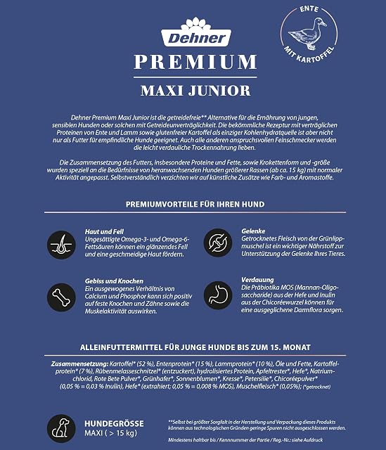 Foto 4 de 4 de Dehner Premium Perros trockenfutter máxima de Junior