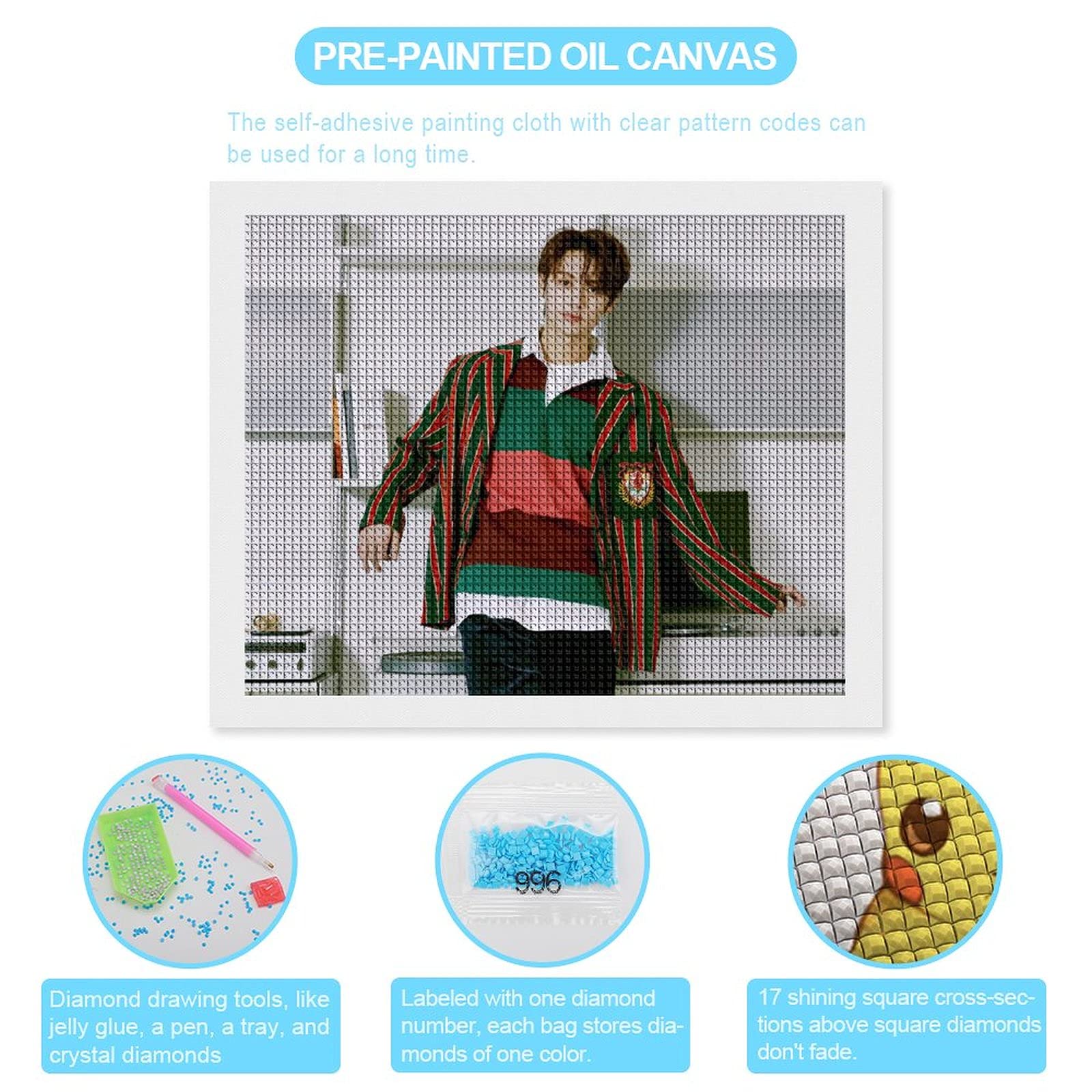 Amazon | ダイヤモンドアート Kpop Seventeen ダイヤモンド塗装キット