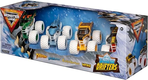 Miniatura 10 de Monster Jam - Paquete de 4 vehículos oficiales de Monster Trucks originales 164-4 para coleccionar escala 164 - Juguete para niños mayores de 3 años