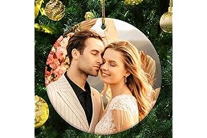 Customizable Christmas Keepsake: Our Personalized Photo Christmas Tree Ceramic Ornament