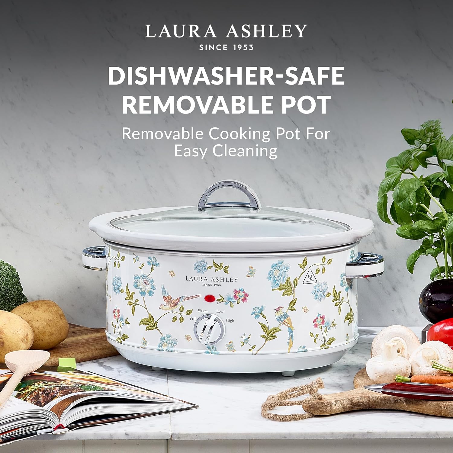 VQ - Laura Ashley 6.5L Slow Cooker - Elveden White