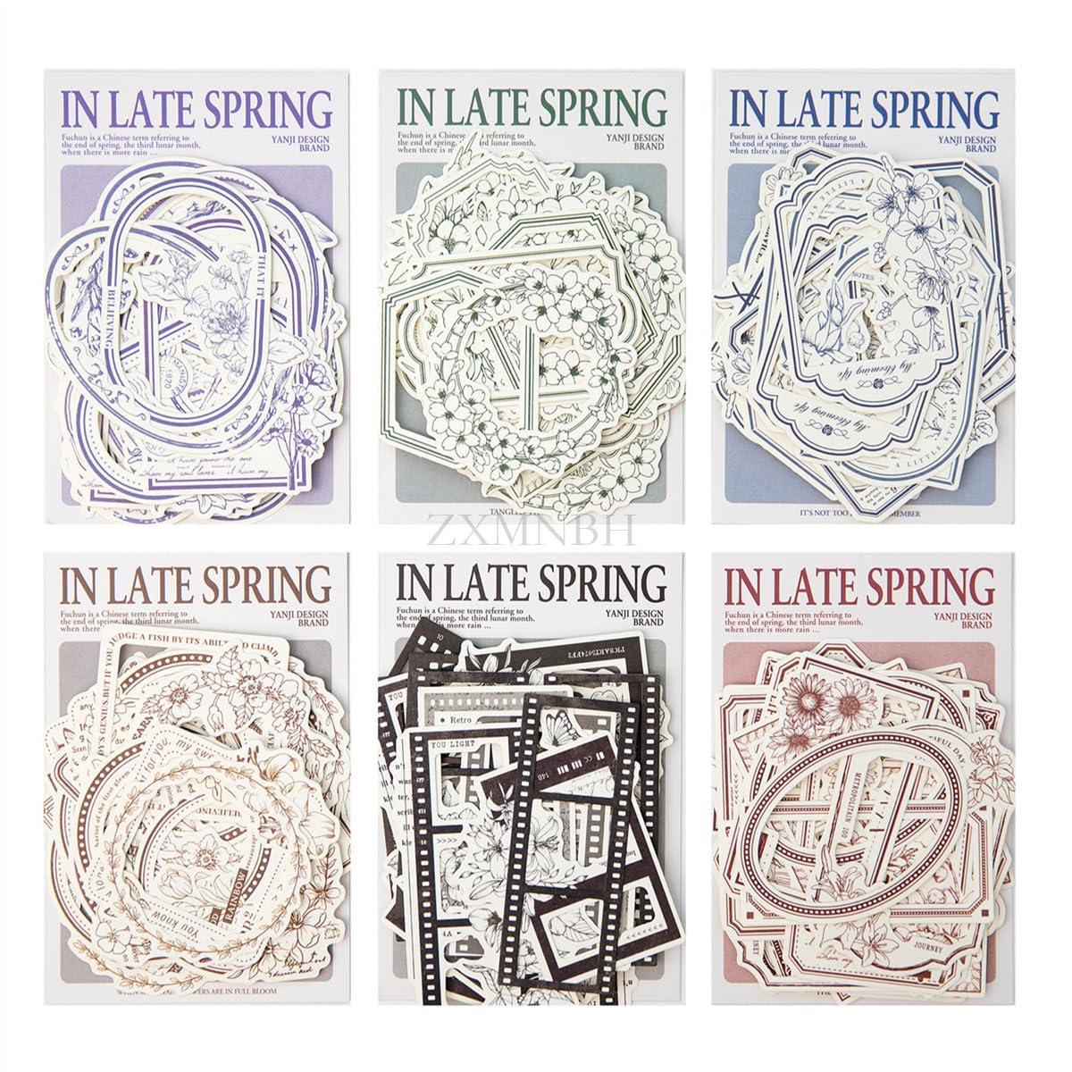 ZXMNBH 30 Pcs/Pack Early Spring Morning Paper for Scrapbooking Kit Junk Journaling Supplies Journals Media Diary Planner Collage Card Embellishments