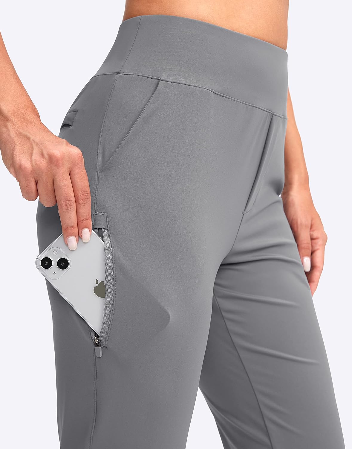 YYV Women's Golf Pants Stretch Work Ankle Pants High Waist Dress Pants with Pockets for Yoga Business Travel Casual - Image 4