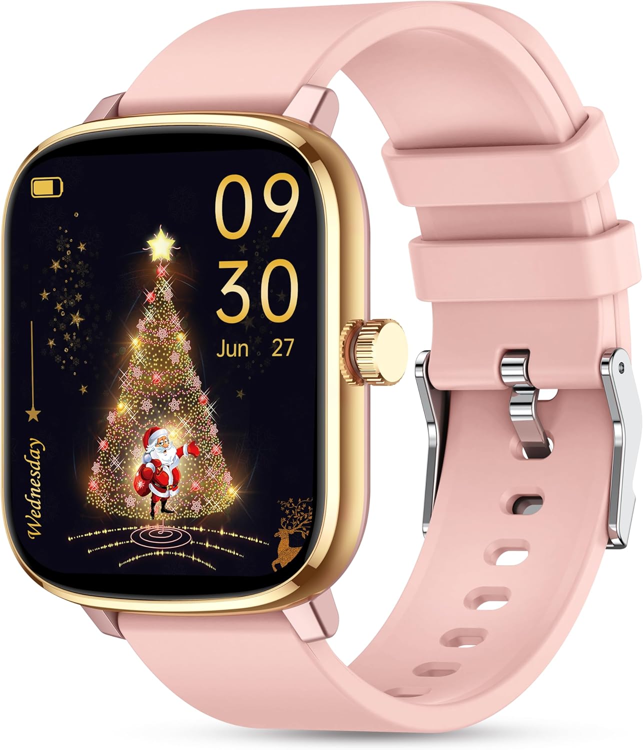 Popglory Smart Watch for Women Men Kids, 1.69″ Smartwatch, 44mm Fitness Tracker Watch with Blood Pressure and Heart Rate Monitor 100+ Sports Waterproof Fitness Watch, Long Standby for Android iOS