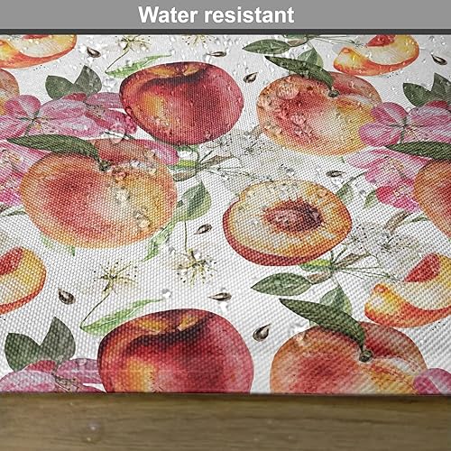 Miniatura 252 de Ambesonne Juego de 4 manteles individuales amarillos y azules, diseño de flores de primavera, flores vibrantes, manteles individuales de tela Azul