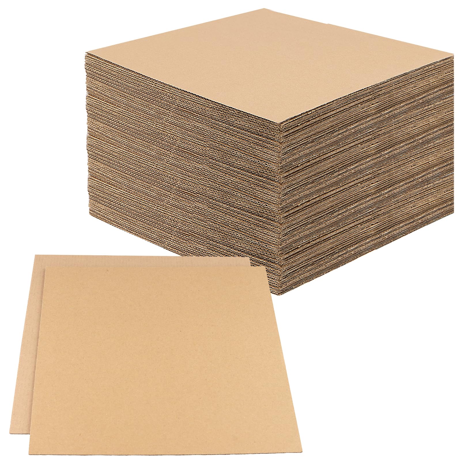 Carton ondulé 305 x 305 mm, 2 mm d'épaisseur, lot de 50 feuilles pour expédition et artisanat
