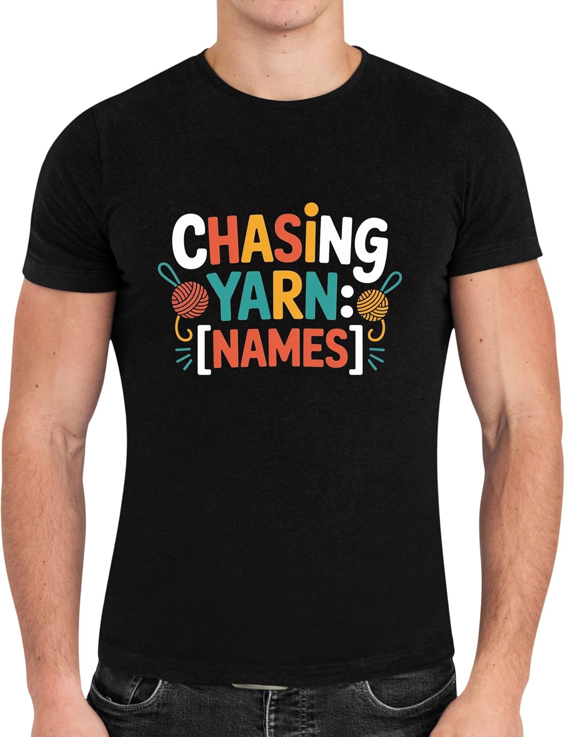 Fun Group Tee with Name Interest Family Hobby Style Knitting - Chasing Yarn