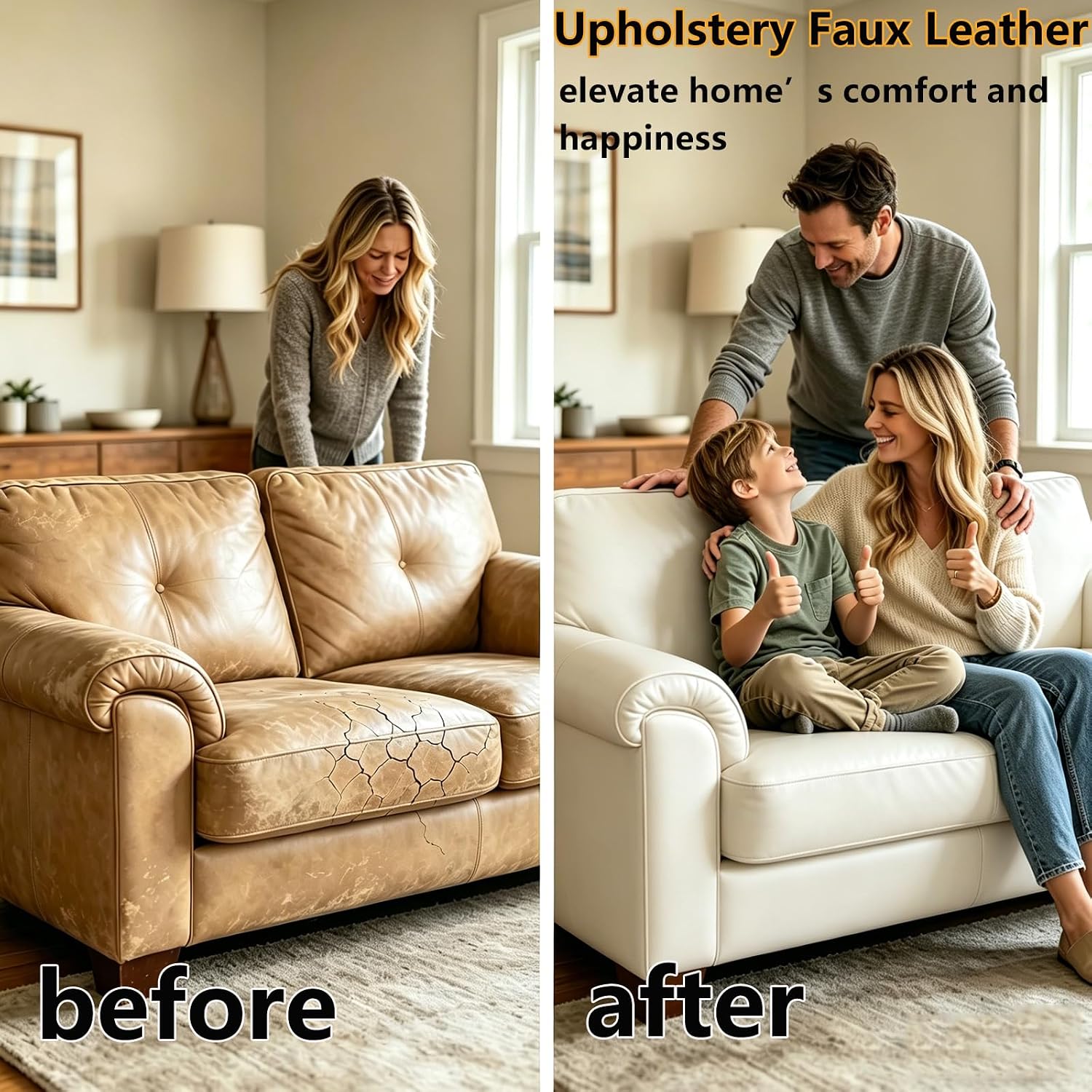 Faux Leather Fabric for Upholstery: White Soft Smooth Faux Leather 54"x72" - Marine Vinyl Fabric Easy to Cut Waterproof Durable - Marine Vinyl Upholstery for DIY Outdoor Boat Car Sofa
