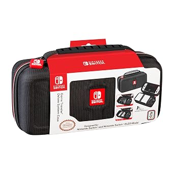 R.D.S. INDUSTRIES, INC. Game Traveler Deluxe Licensed Travel Case Designed for Nintendo Switch or OLED, Black Medium NNS4000