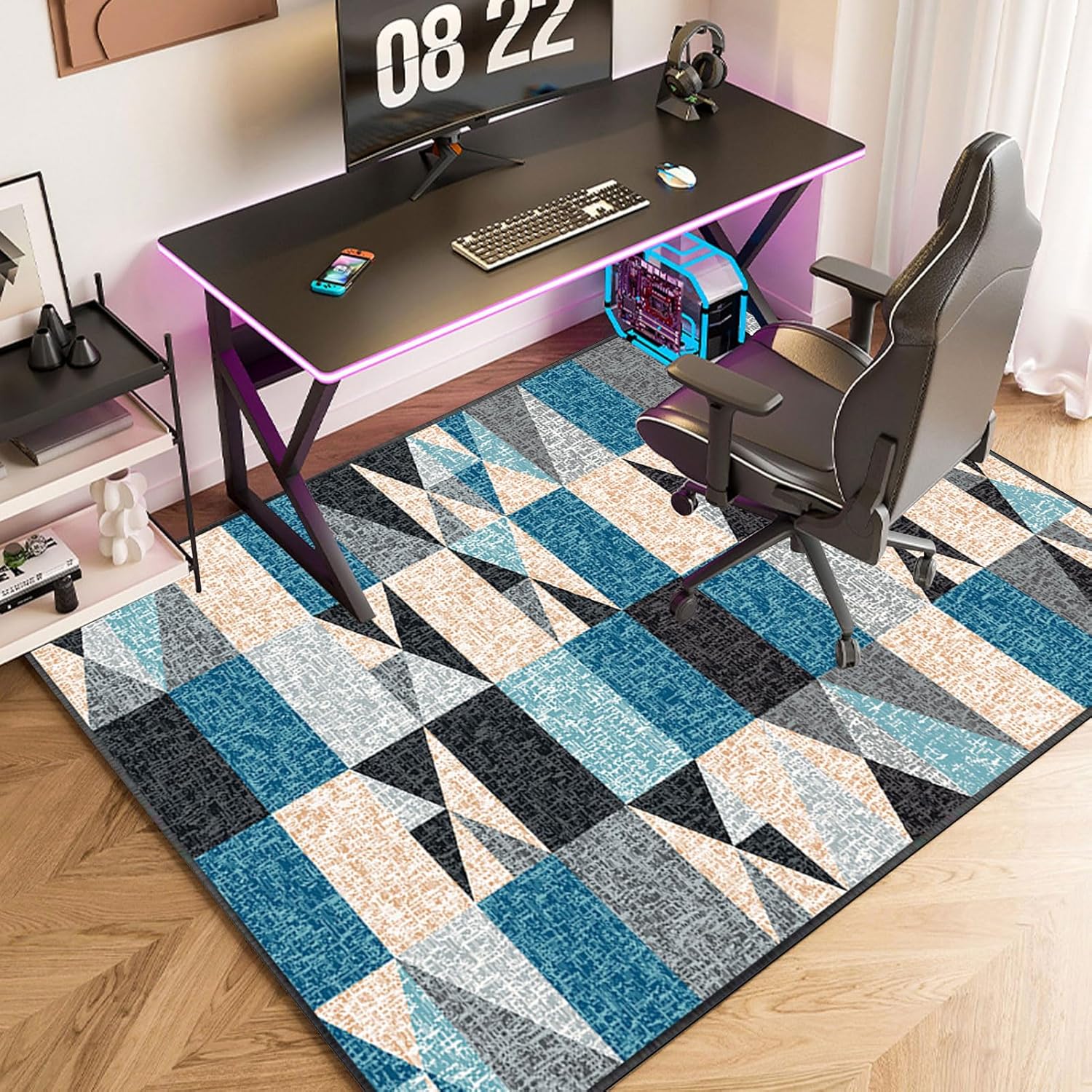 Desk Chair Mat for Low Medium Pile Carpet Floors Floor Protectors for Office Chair Computer Chair Mat for Hardwood Floor Gaming Chair Rug 160 x 200 cm (S 3 160 x 200 cm)