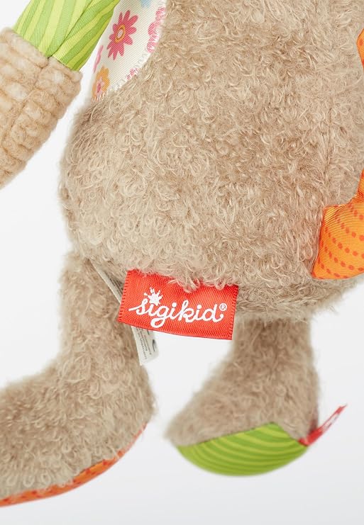 Sigikid 42845 Soft Toy Dog Patchwork Sweety Soft Toy for Playing and Cuddling Material Mix for Babies and Children, Boys and Girls from 0 Months to 8 Years Multicoloured/Dog 32 cm