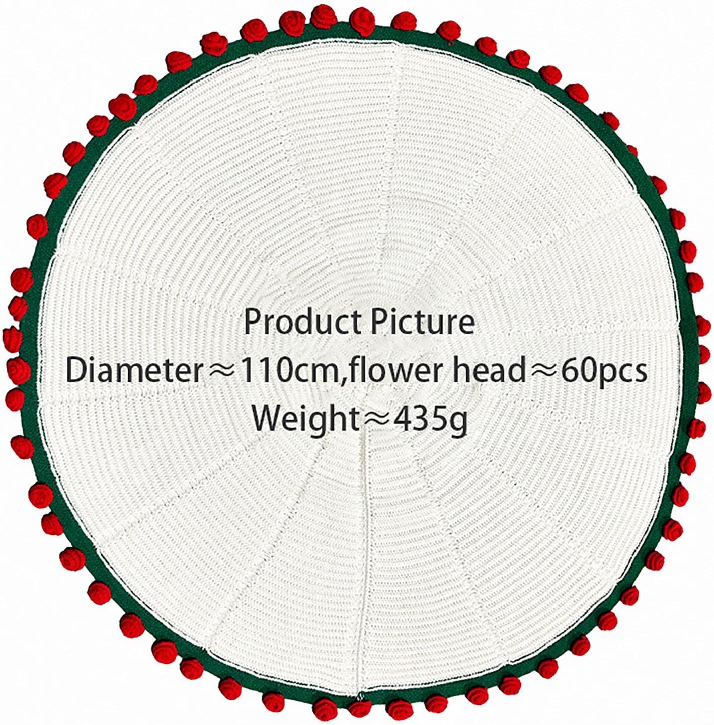Rose Blanket, Flowers Rose Bouquet Blankets,Flower Throw Blanket, Flower Bouquets Crocheat, Knitted Red Roses(F,110cm)
